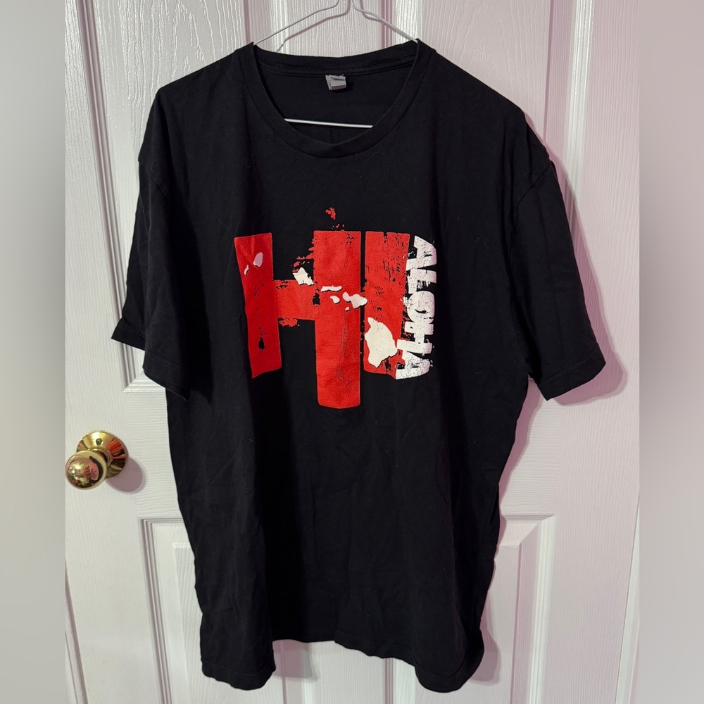 Next Level Apparel Black and Red Aloha Tee